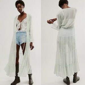 NWT Free People x La Cienega Embroidered Duster